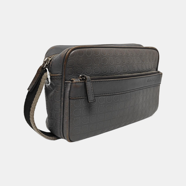 Calfskin Top Handle Bag Gray