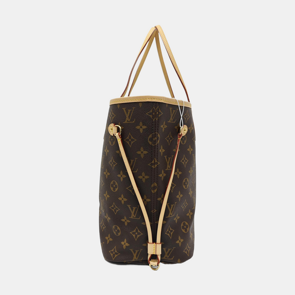 NEVERFULL MM Monogram Coated Canvas Brown