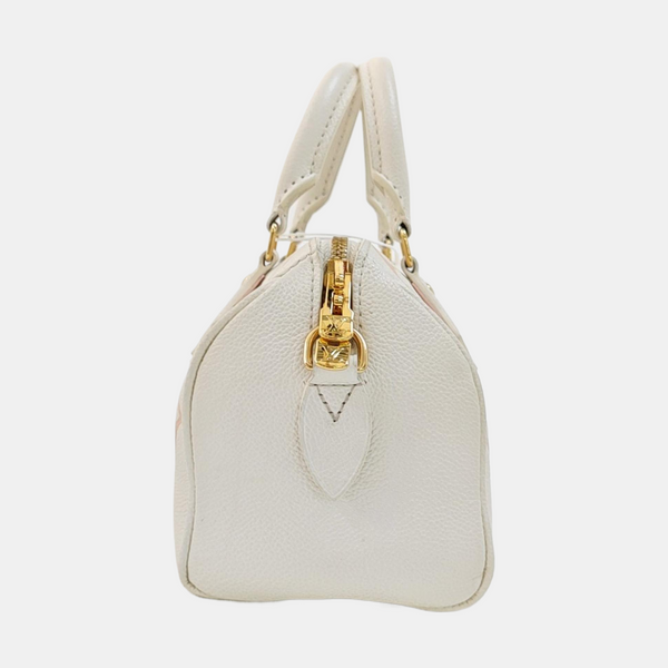 SPEEDY 20 Monogram Calfskin White