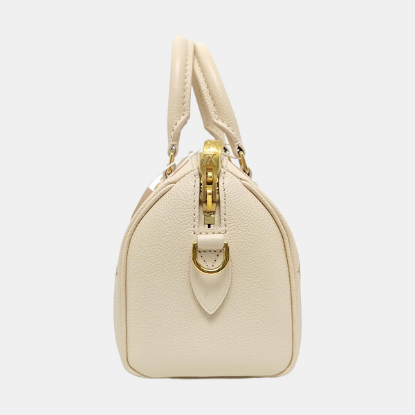 SPEEDY 20 Monogram Calfskin Beige