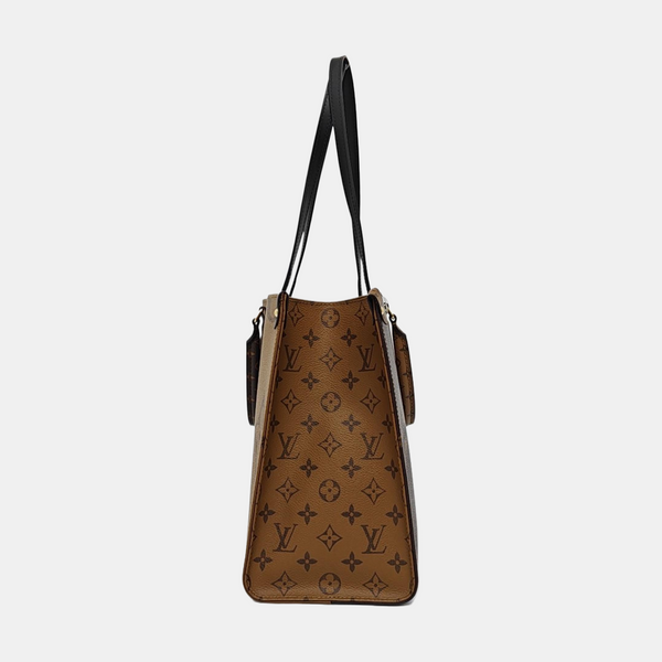 ONTHEGO MM Monogram Coated Canvas Brown