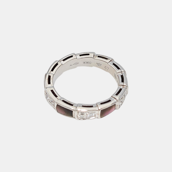 SERPENTI 18k White Gold Silver Ring EU 47