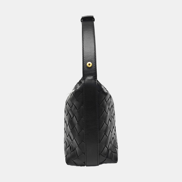 Calfskin Top Handle Bag Black