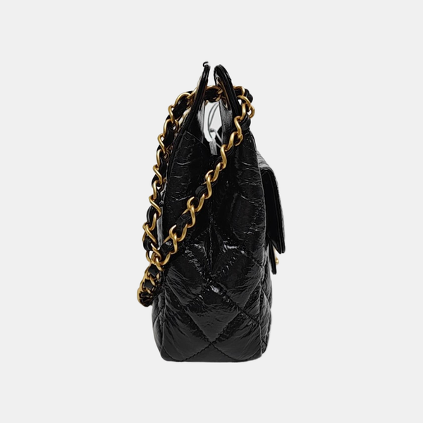 23C HOBO Small Quilted Calfskin Black