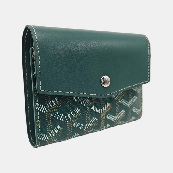 Saint-Marc Coated Canvas Green Wallet