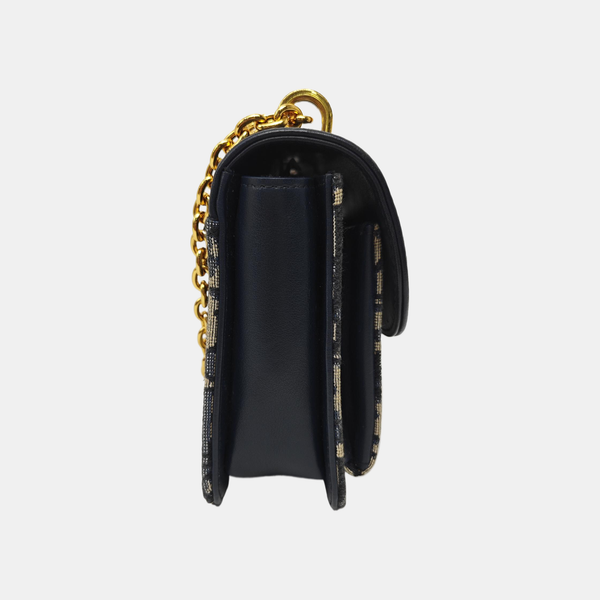 30 Montaigne Mini Oblique Canvas Blue