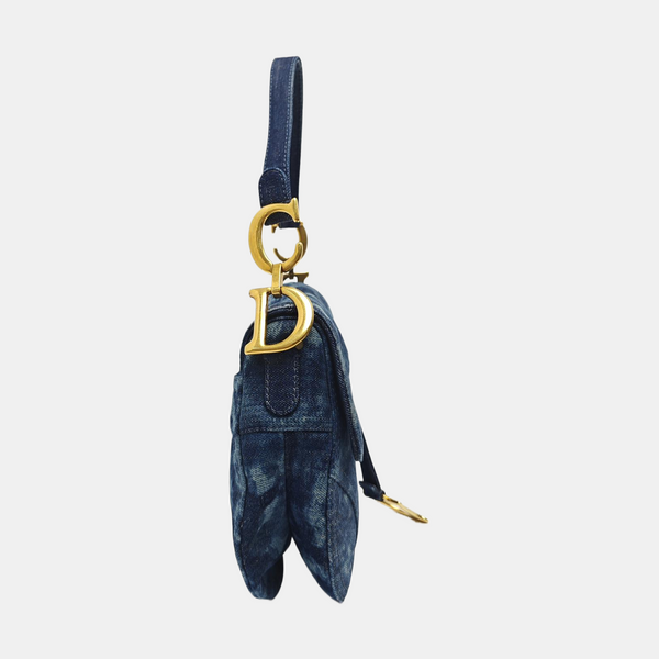 Saddle Medium Canvas Blue