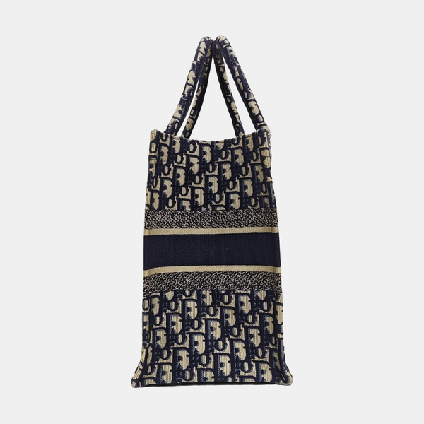 Book Tote Medium Oblique Canvas Blue