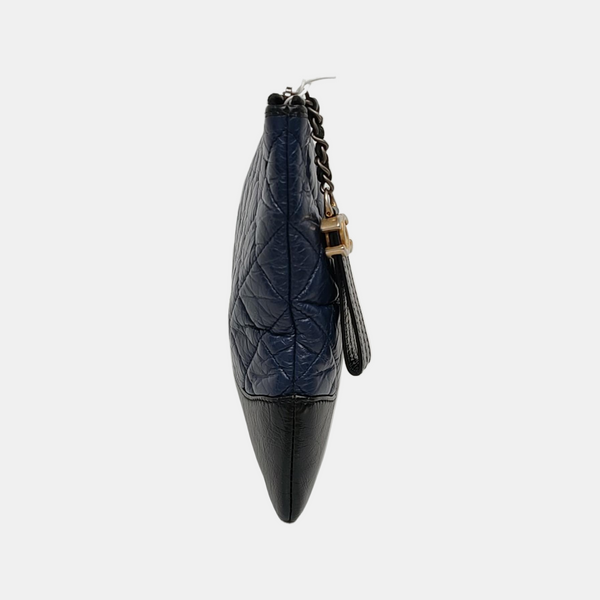 Authenticated pre-owned GABRIELLE Quilted Calfskin Blue - Clutch at Looply