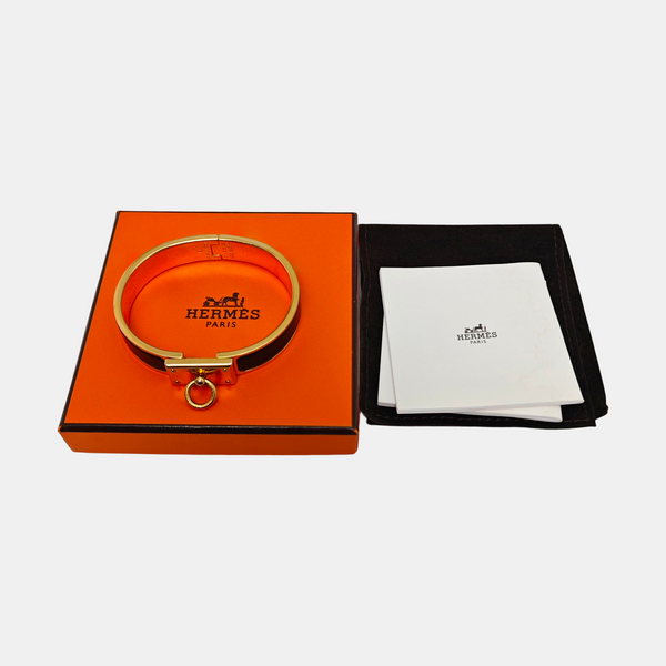 Clic Anneau Metal Black Bangle