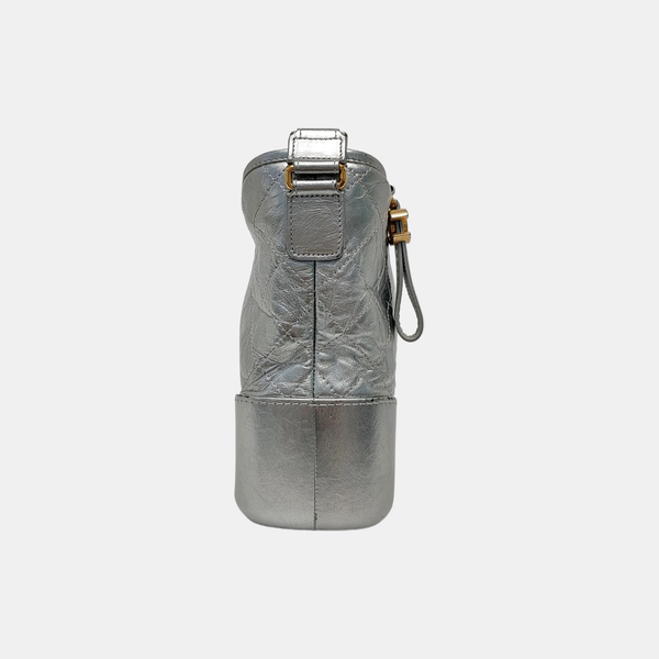GABRIELLE Medium Quilted Calfskin Silver