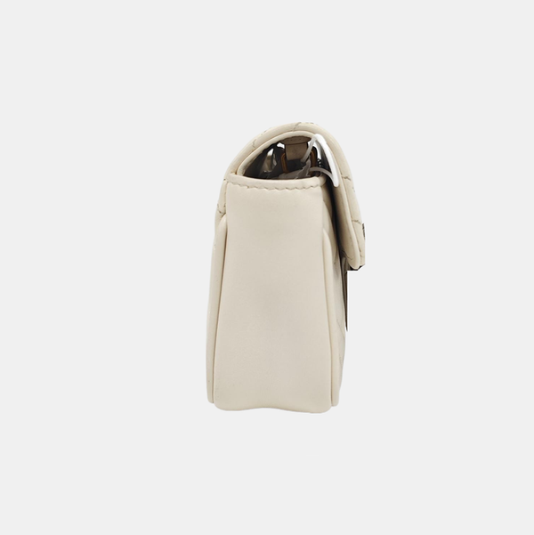 GG Marmont Mini Quilted Calfskin White