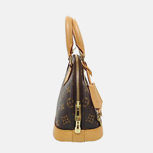 ALMA BB Monogram Coated Canvas Brown