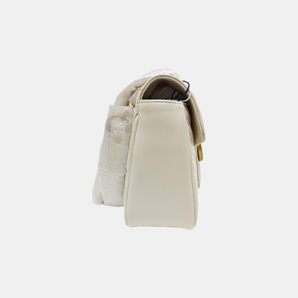 GG Marmont Medium Quilted Calfskin White