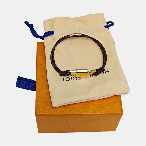 CONFIDENTIEL Coated Canvas Brown Bangle