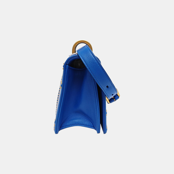 Diorama Small Cannage Calfskin Blue