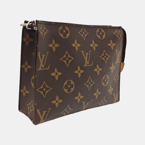 TOILET POCKET 19 Monogram Coated Canvas Brown