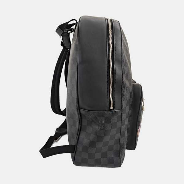 JOSH Damier Graphite Coated Canvas Gray