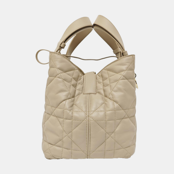Toujours Medium Cannage Calfskin Beige