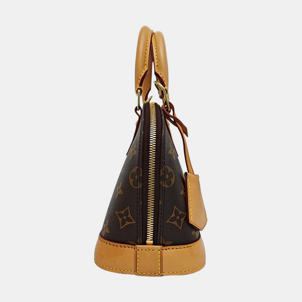 ALMA BB Monogram Coated Canvas Brown