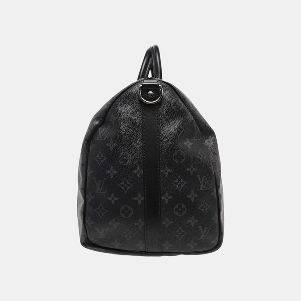 KEEPALL 50 Monogram Coated Canvas Gray