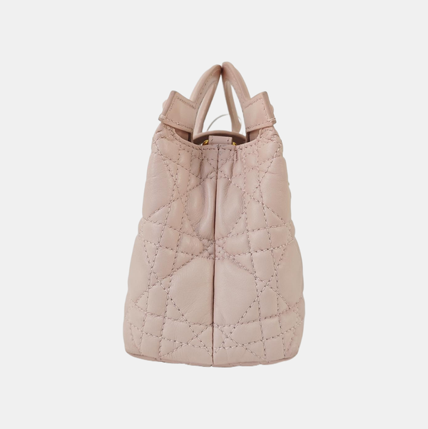 Jolie Top Handle Mini Cannage Lambskin Pink