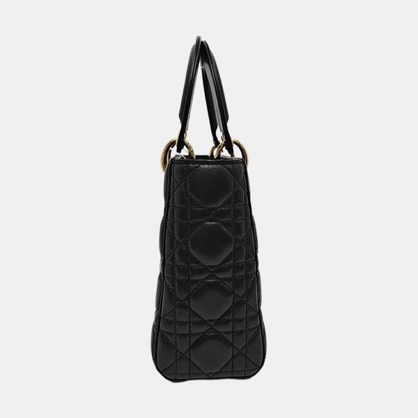 Lady Dior Small Cannage Lambskin Black
