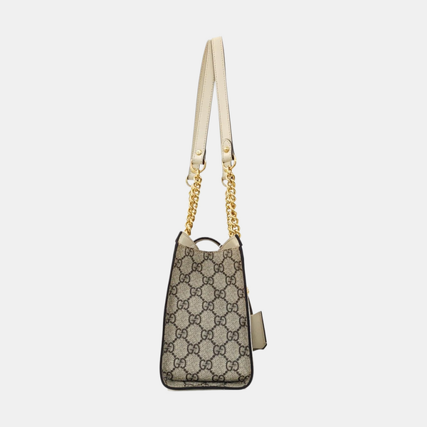 Padlock Small Monogram Coated Canvas Beige