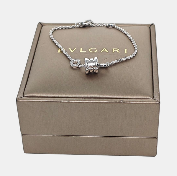 B.ZERO1 18k White Gold Silver Bracelet