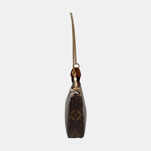 Authenticated pre-owned ACCESSOIRES Mini Monogram Coated Canvas Brown - Top Handle Bag at Looply