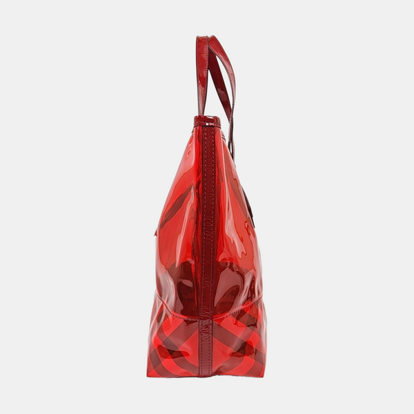 Plastic Tote Bag Red