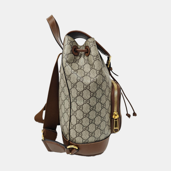 Monogram Coated Canvas Backpack Black