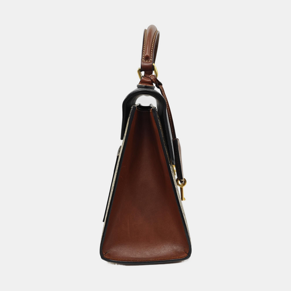 Padlock Small Monogram Coated Canvas Beige