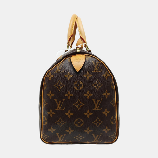 SPEEDY 30 Monogram Coated Canvas Brown