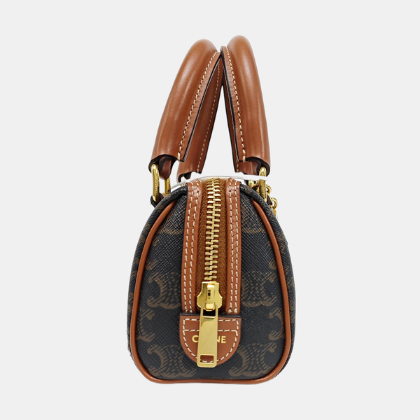 TRIOMPHE CANVAS Mini Coated Canvas Brown