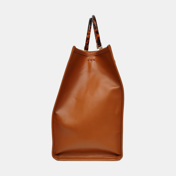 Authenticated pre-owned Sunshine Large Calfskin Brown - Top Handle Bag at Looply