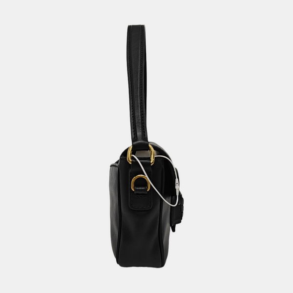 Calfskin Shoulder Bag Black