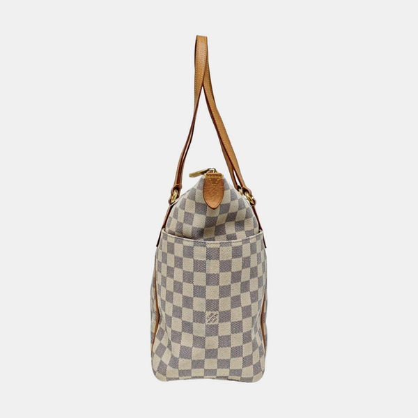 TOTALLY MM Damier Azur Coated Canvas White