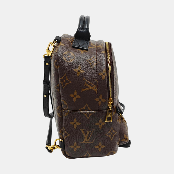 PALM SPRINGS Mini Monogram Coated Canvas Brown