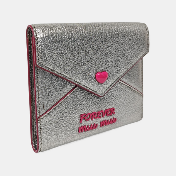 Love Lambskin Silver Wallet