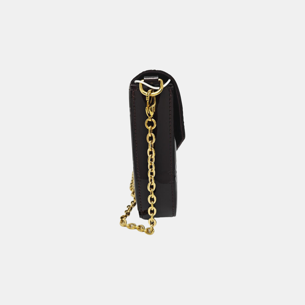 FÉLICIE Monogram Patent Leather Black