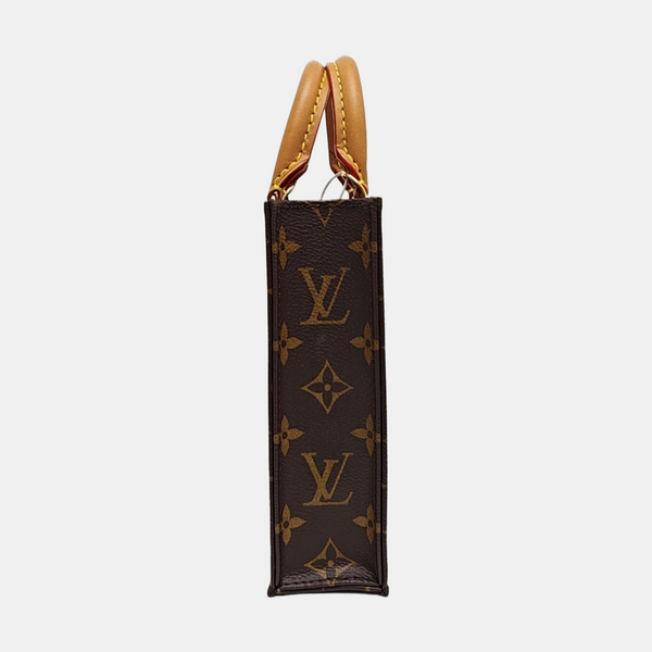 SAC PLAT Mini Monogram Coated Canvas Brown