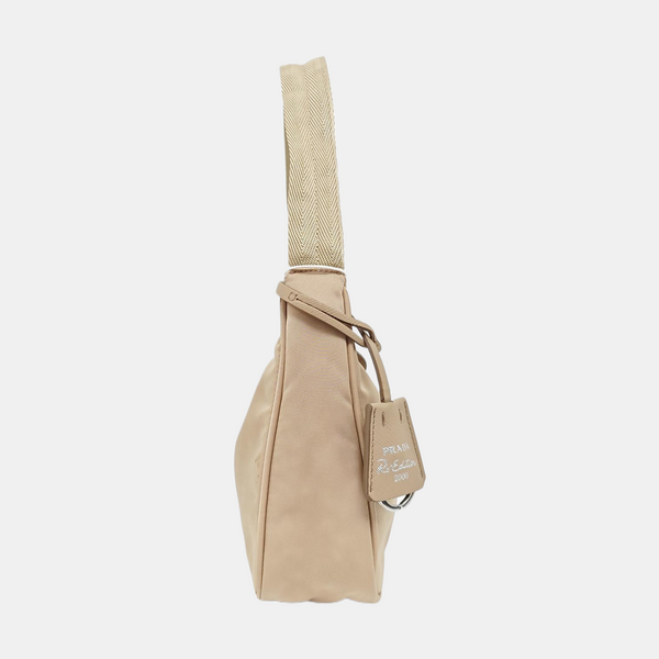 Authenticated pre-owned Re-Edition Nylon Brown - Top Handle Bag at Looply