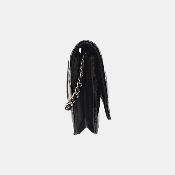 WOC Quilted Patent Leather Black