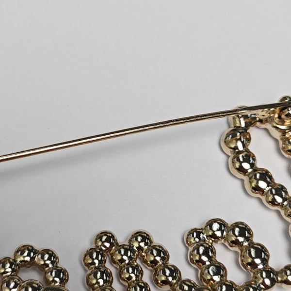 Metal Gold Brooch
