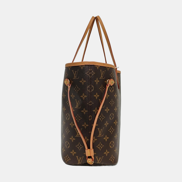 NEVERFULL MM Monogram Coated Canvas Brown