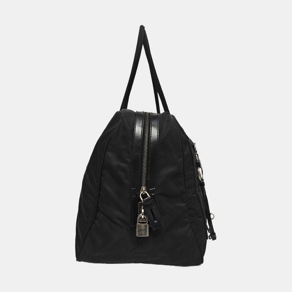 Nylon Top Handle Bag Black