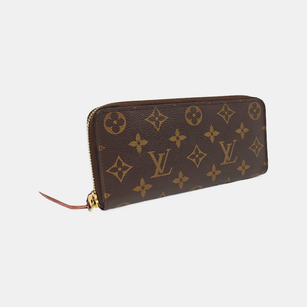 CLÉMENCE Monogram Coated Canvas Brown Wallet