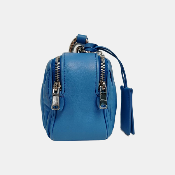Matelassé Quilted Lambskin Blue