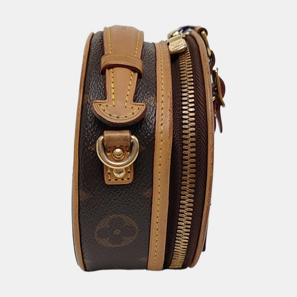 BOITE CHAPEAU Mini Monogram Coated Canvas Brown